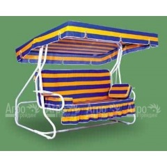 Трехместные садовые качели "ЛЮКС-М" с раскладывающейся спинкой в Великом Новгороде