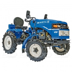 Многофункциональный минитрактор Garden Scout (Скаут) T-15DIF VT + двухкопрусный плуг + почвофреза в Великом Новгороде