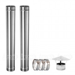 Комплект дымохода нерж 1 мм Ф-115 мм для садовой печи Kolundrov УДачный кулинар в Великом Новгороде