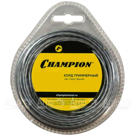 Корд триммерный Champion Alu Twist 3.0мм, 60м (витой)+нож  в Великом Новгороде