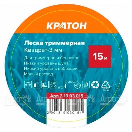 Леска триммерная Кратон Квадрат-3 мм  в Великом Новгороде