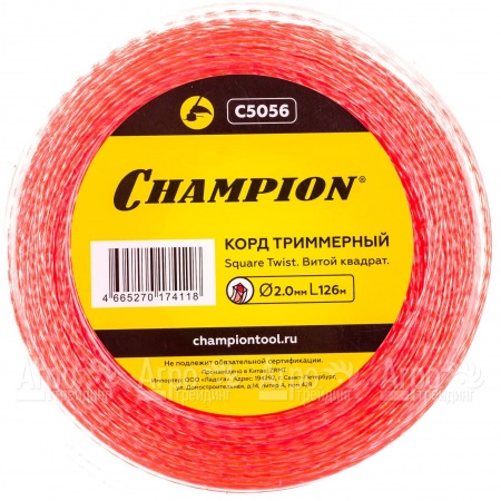 Корд триммерный Champion Square Twist Duo 2.0мм, 126м (витой квадрат)+нож  в Великом Новгороде